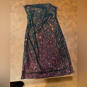 Urban Outfitters Sequin Slip Dress | Multicolor | Size M (NWT)